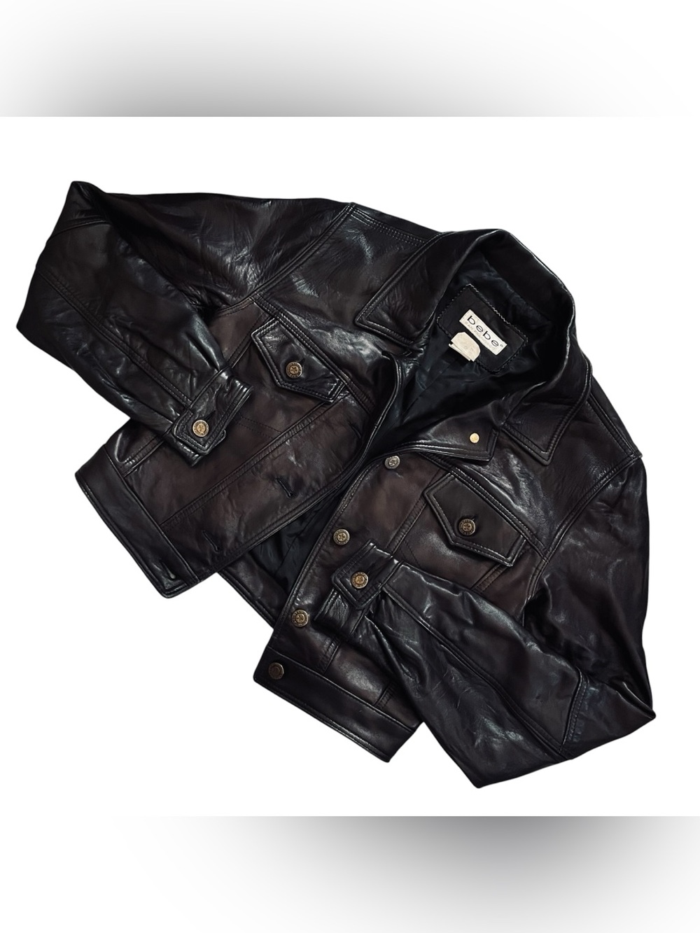 Bebe Black Leather Jacket
